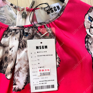 MSGM 고양이 블라우스 38 새상품