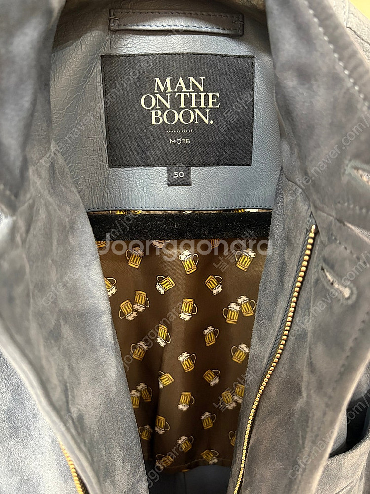 맨온더분 블루 스웨이드 자켓 팝니다--2