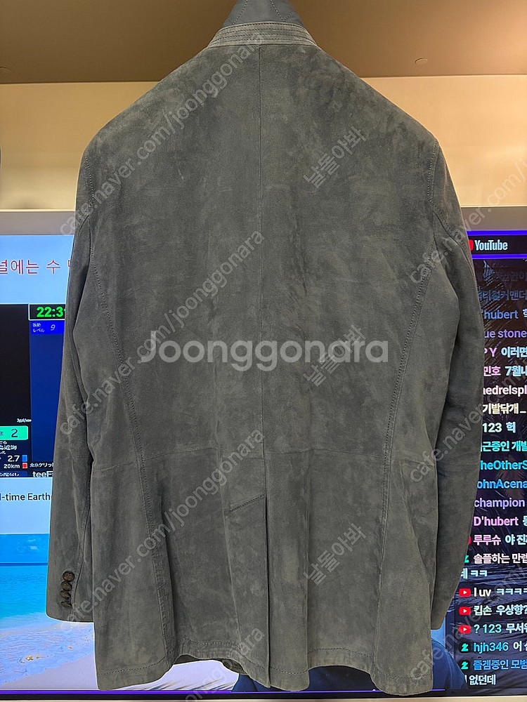 맨온더분 블루 스웨이드 자켓 팝니다--5