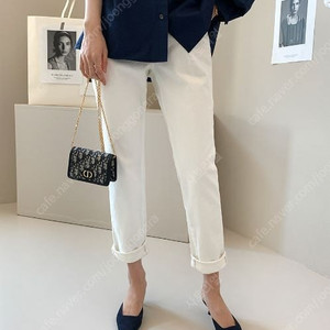 [새상품] 데일리룩 쇼핑몰 슬림 보이핏 코튼 팬츠 아이보리 daily look