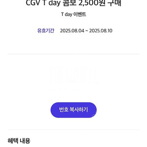 티데이 cgv콤보 티켓 판매