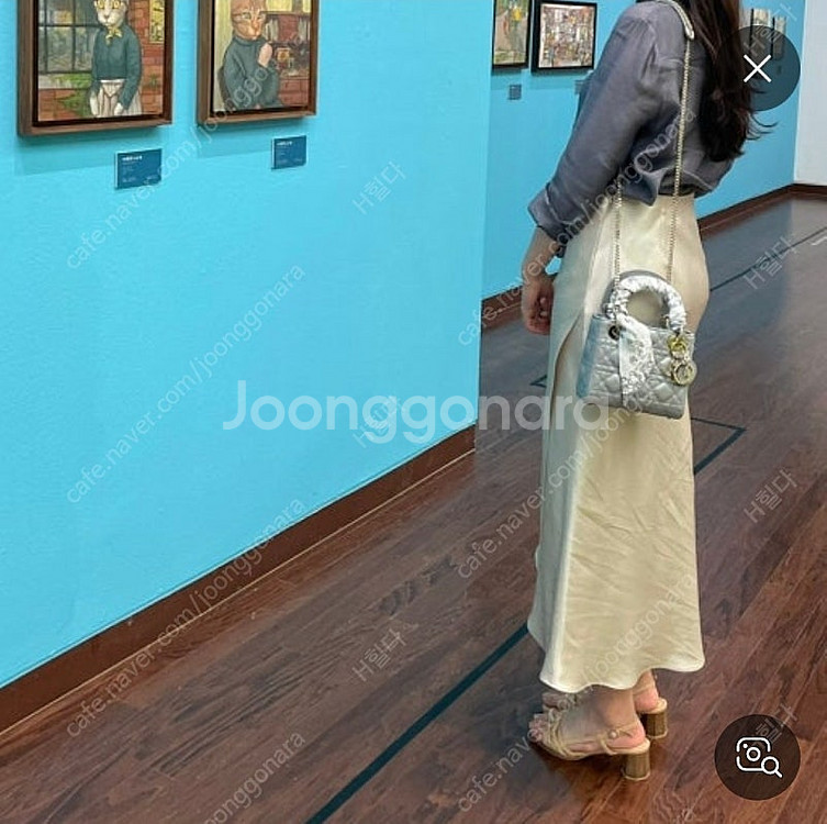 디올 레이디백 미니 메탈실버(한정판)--8