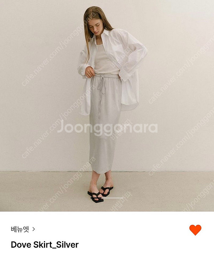 베뉴엣 dove skirt 도브 스커트 실버--0
