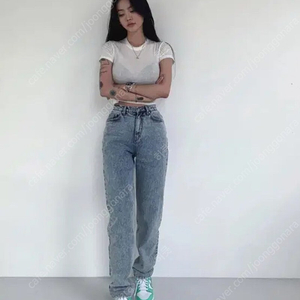 [새상품/L]페일제이드 파인체리 돌청 세미와이드팬츠
