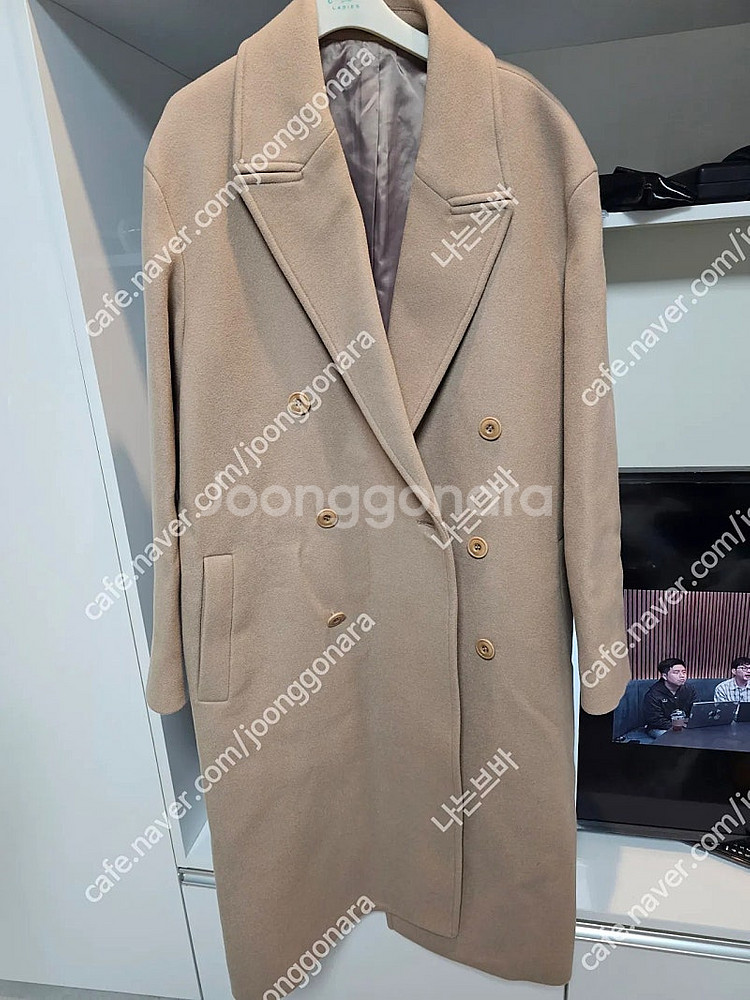 쿠어 coor MTR 오버핏 더블 롱 코트 L (모카)--1