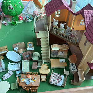 실바니안 패밀리 집,토끼,가구 세트
