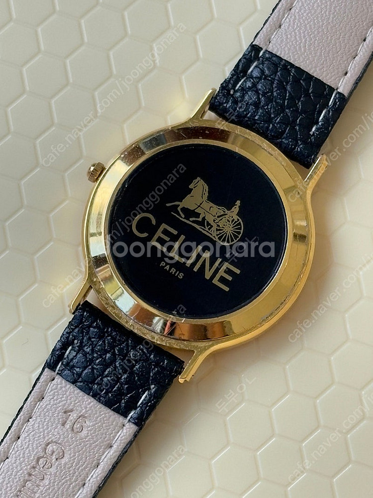 CELINE PARIS 빈티지 마차 로고 여성 시계 (...--3