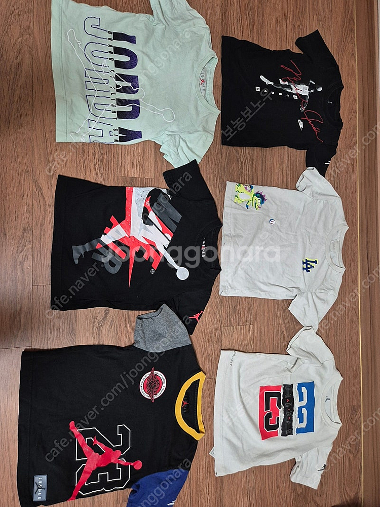 조던 나이키키즈 110~120사이즈 티셔츠6장,바지5장--0