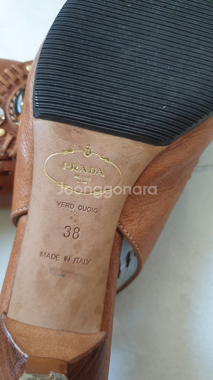 PRADA. 슬링백 구두 팝니다ㅡ38사이즈--8