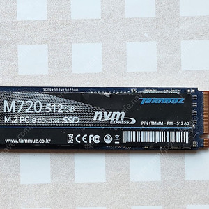 m.2 ssd - 타무즈 M720 512g 팝니다