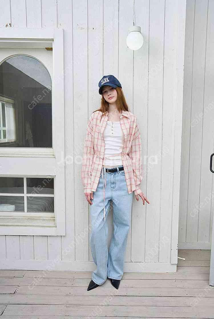 쏘이르 셔츠 STRING BOYFIT SHIRT 핑크--2