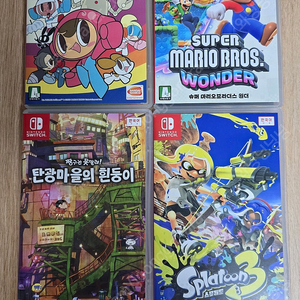 드릴랜드 , 슈퍼마리오 브라더스 원더 , 탄광마을의 흰둥이 , 스플래툰3 팝니다