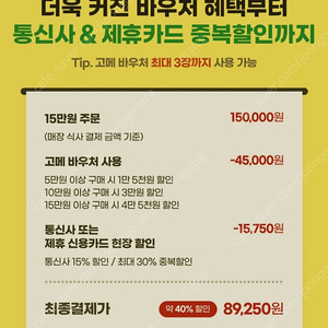 빕스할인권 15000원 할인권(~8.17)