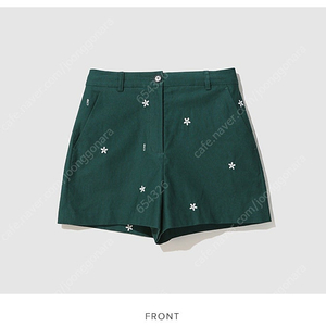[새 제품]앤유 플레밍턴 꽃 자수 쇼츠 (Dark green)