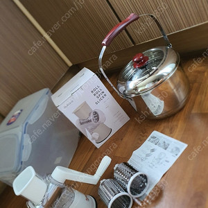 들통형스테인레스찜통+야채다지기채칼기구+락앤락쌀통까지3가지저렴히2만5천원(수원)