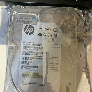 hp SAS 2tb HDD (모델명 HP MB2000FBZPN) 팝니다