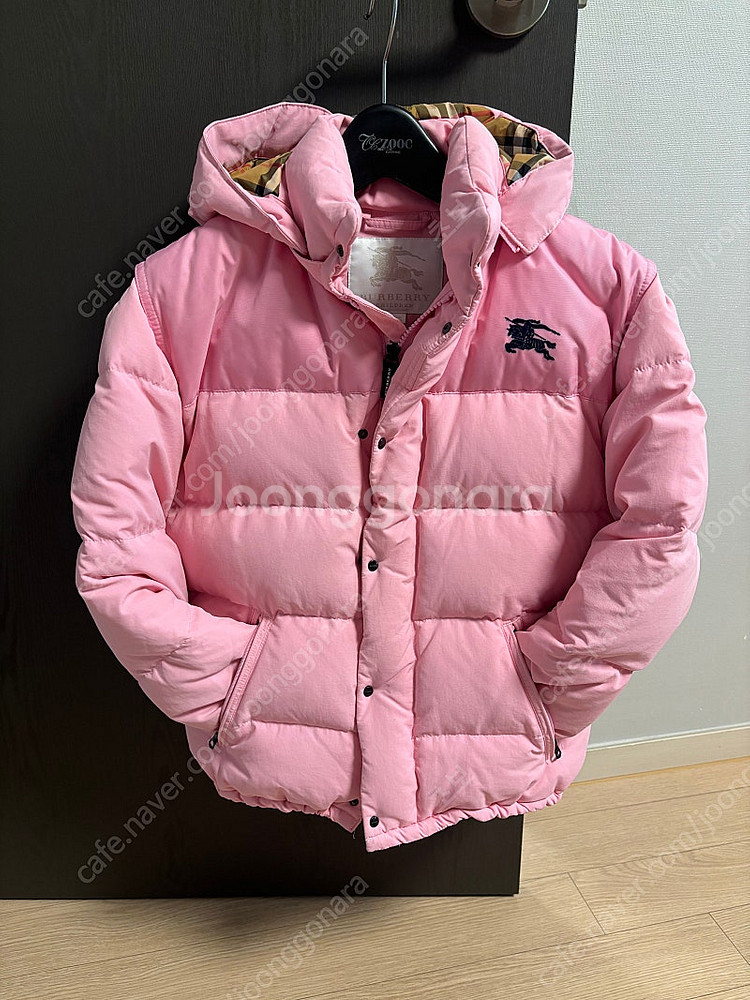 버버리 핑크 패딩조끼겸점퍼 정품--0