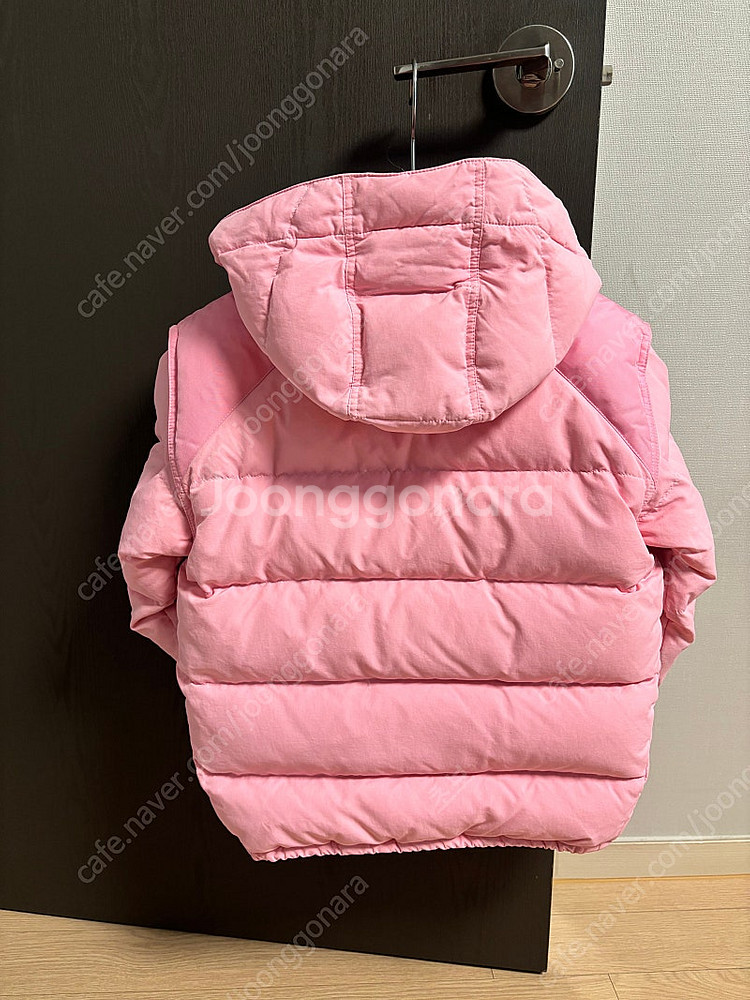 버버리 핑크 패딩조끼겸점퍼 정품--1