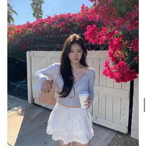 리즈 더위시 베이스 슬림 가디건 크롭 소라