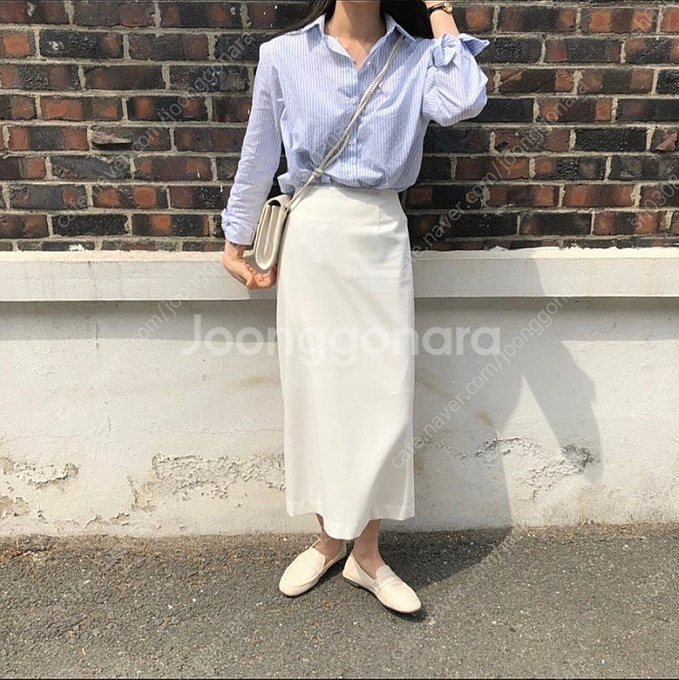 레이지샵 롱스커트 네이비 m--1