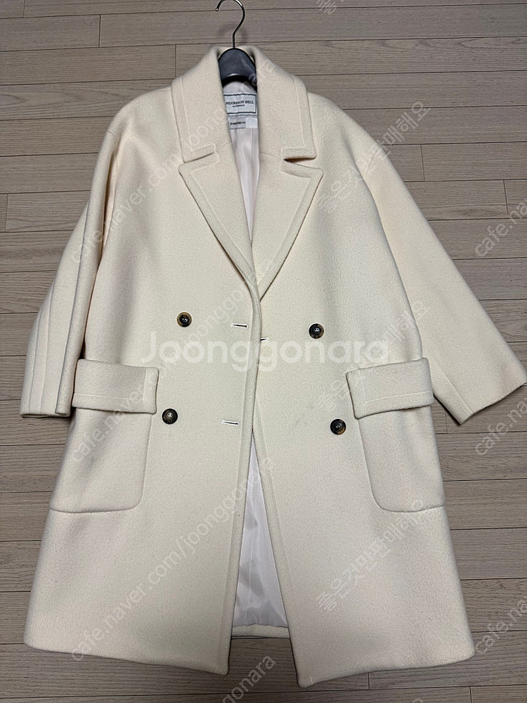 앤더슨벨 더블 오버사이즈 코트 (M Size, 아이보리...--0