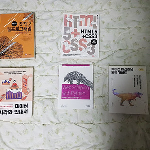 IT 개발 전공서 (JSP2.2 웹프로그래밍 기초부터 중급까지, HTML5 + CSS3 실무 테크닉, 마이크로스트레티지 데이터 시각화 안내서, Web Scraping with Py