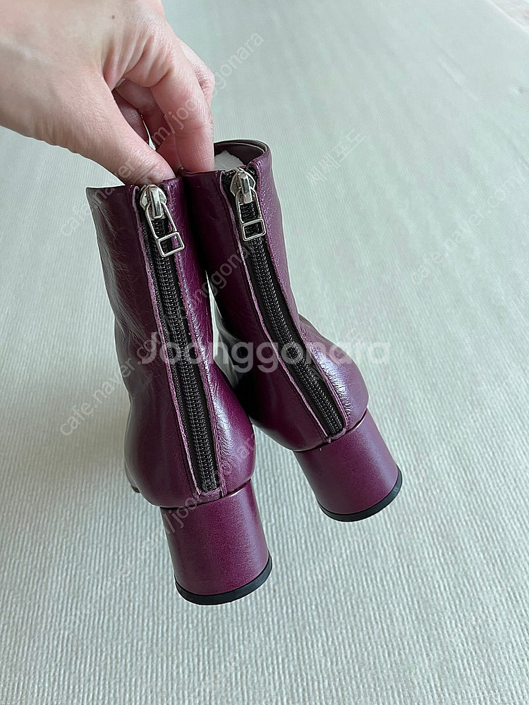 살롱드쥬 스퀘어 앵클부츠 새상품--2