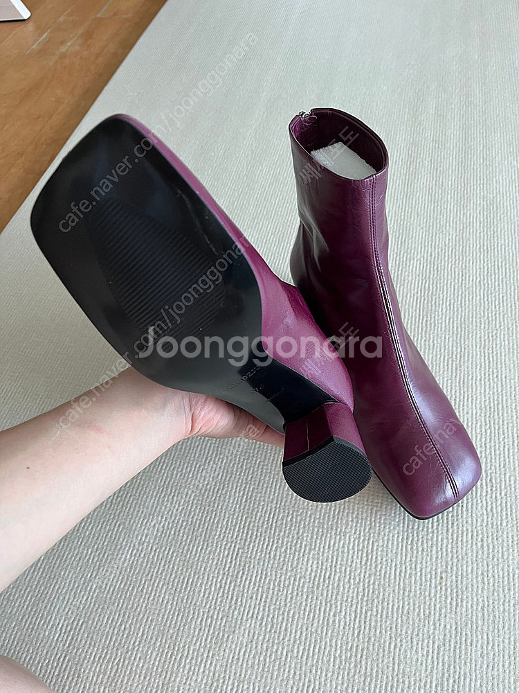 살롱드쥬 스퀘어 앵클부츠 새상품--4