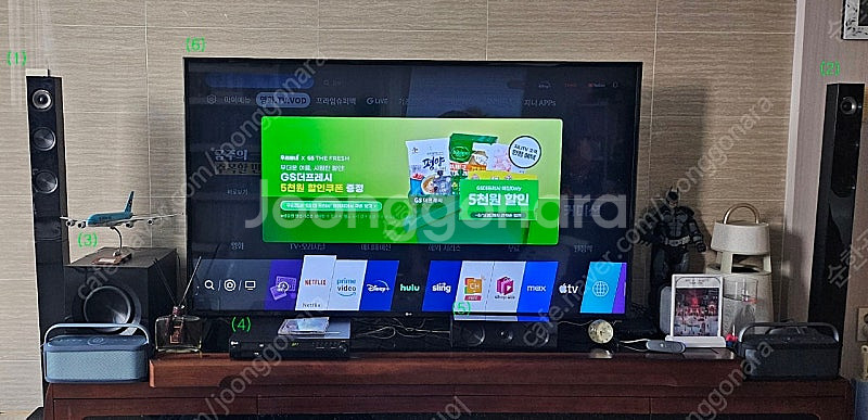 LG 4K UHD 65인치 + DVD 5.1ch--0
