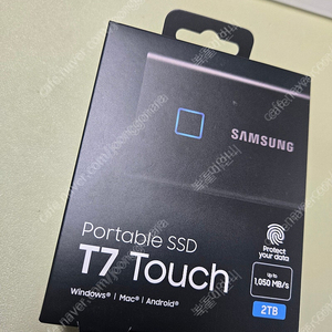 [미개봉] 삼성 Portable SSD T7 Touch 2TB (30만) / 정품 / 박스 그대로