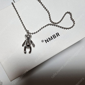 [새 제품]넘버링 #7714 테디베어 목걸이 silver