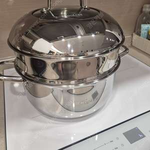 쿡셀 9L 통3중 스텐곰솥 찜기세트 미사용새상품 택포
