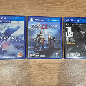 PS4 에이스컴뱃7, 갓오브워, 라스트오브어스 일괄판매(단돈 3만원) 합니다