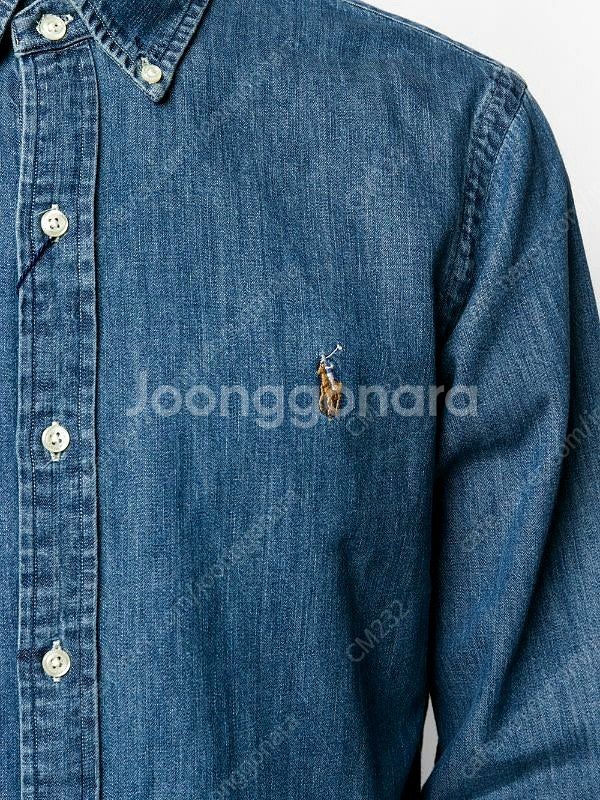 폴로 랄프로렌 중청 데님셔츠 클래식핏 XL사이즈 새제품--5