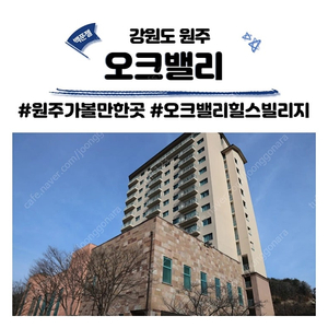 오크밸리 8/15~17 2박 힐스빌리지 37평