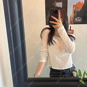 모디아티코 여름 크롭니트티 아이보리1사이즈