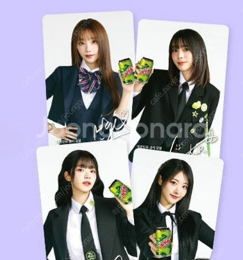 QWER 포토카드 4종 세트 미개봉 마운틴듀 새상품 포...--0