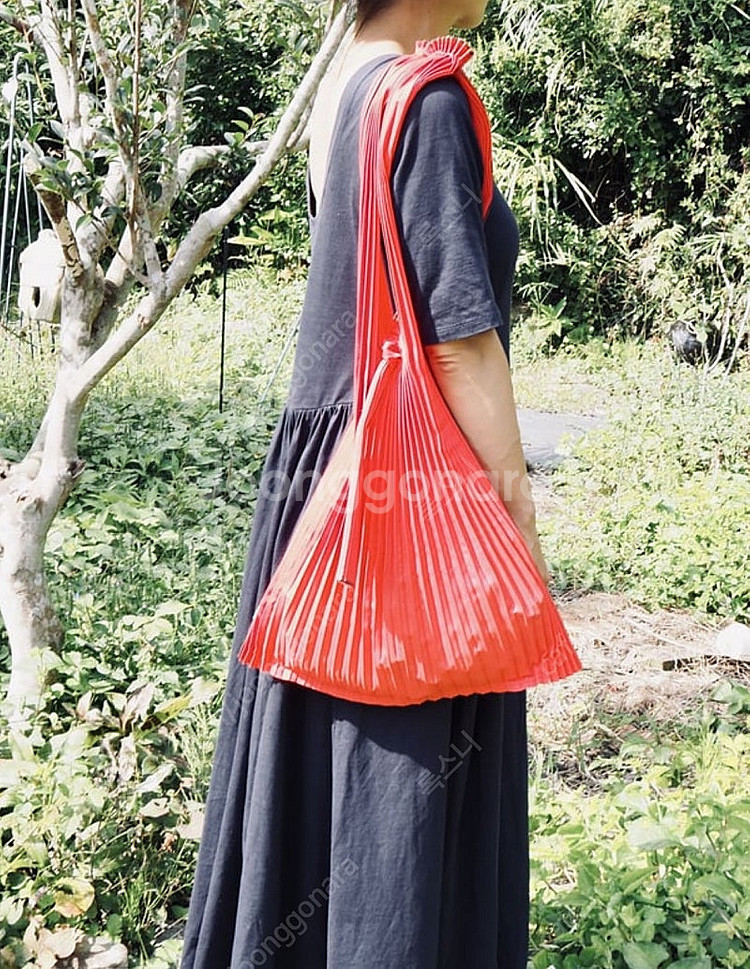 플레코 PLECO 플리츠 에코백 새상품--3