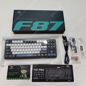AULA 독거미 F87 Pro 저소음 피치축 V2 인디고 블랙