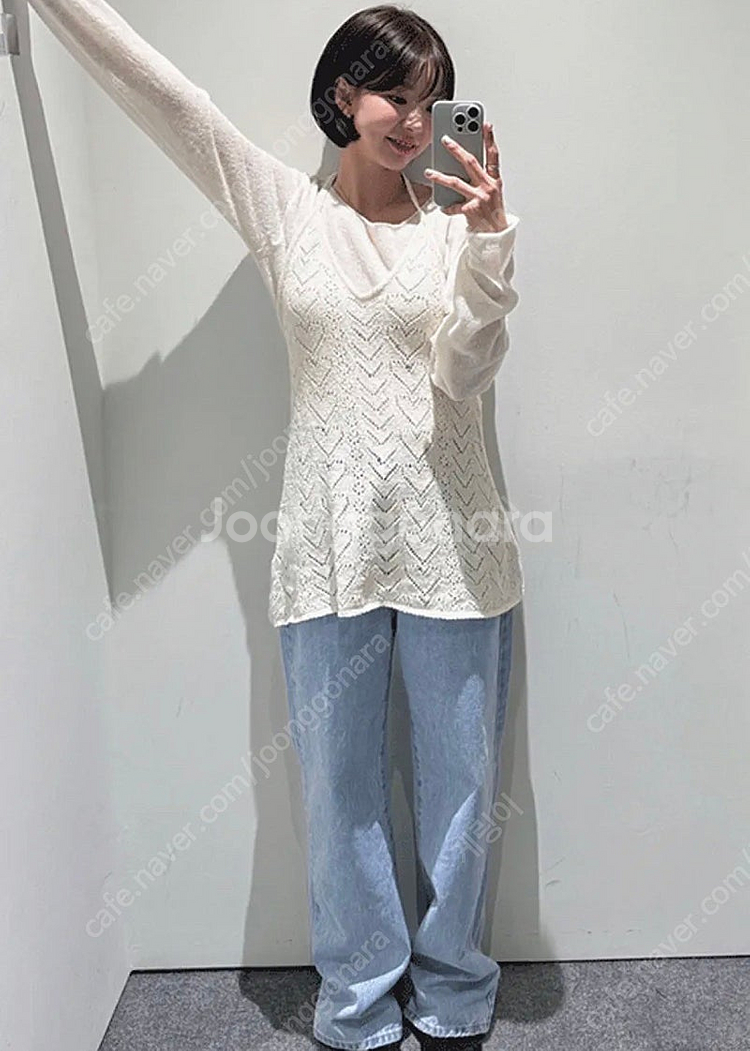 썸웨어버터 Heart skashi knit dress--1