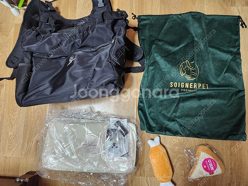 스와니펫 프론트백 반려동물 강아지 이동가방 세트--1