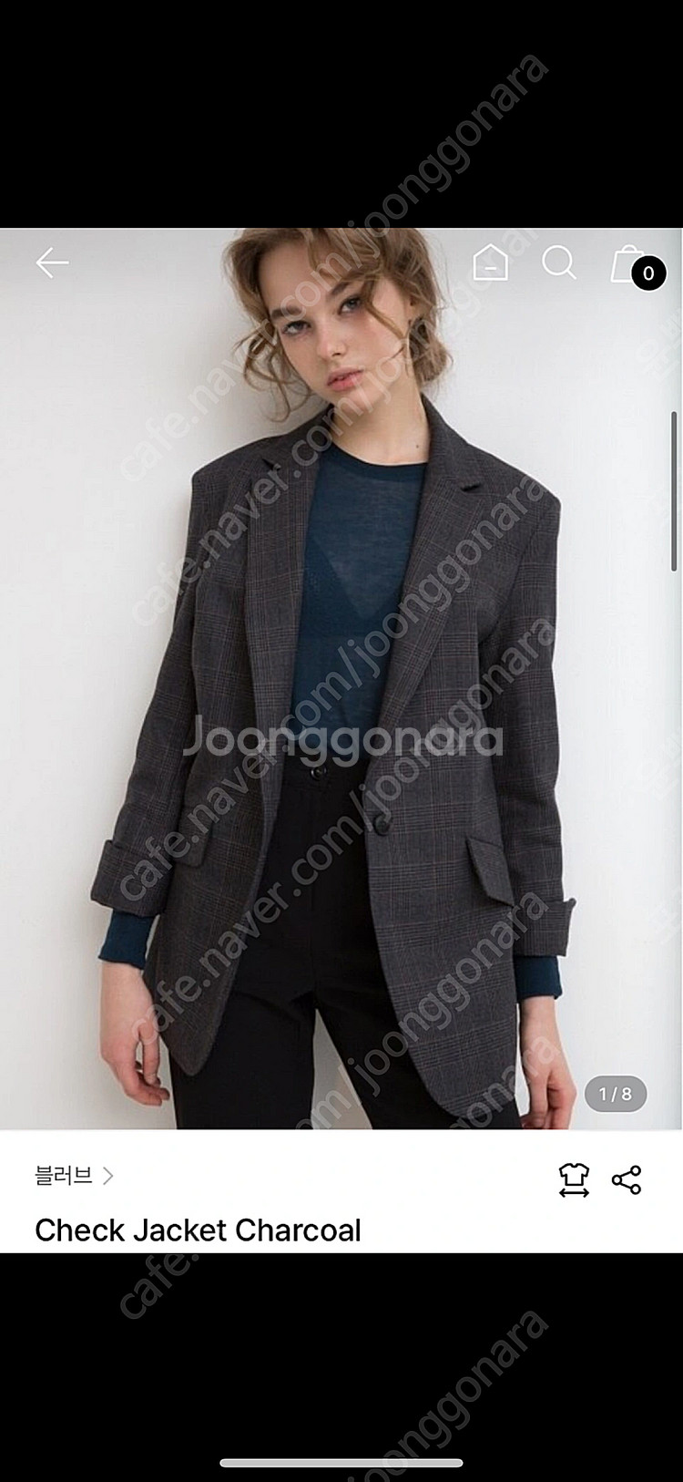 블러브 체크 자켓 (w컨셉 구매)--0