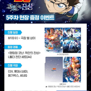 (대리수령) 명탐정 코난 척안의 잔상 5주차 특전 / L홀더 전단 세트