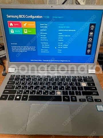 삼성 nt900x3j 노트북 부품용으로 팔아요 10만 ...--0