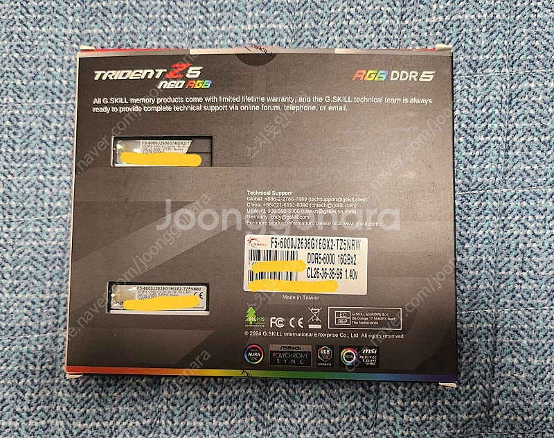 지스킬 램 6000 CL26 1.4V 팝니다--1