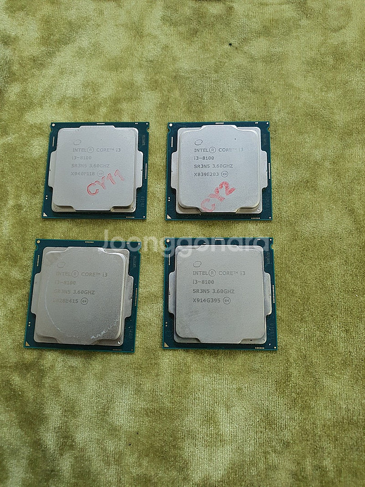 인텔 cpu i3-8100 4개 개당25000원 4개전...--0