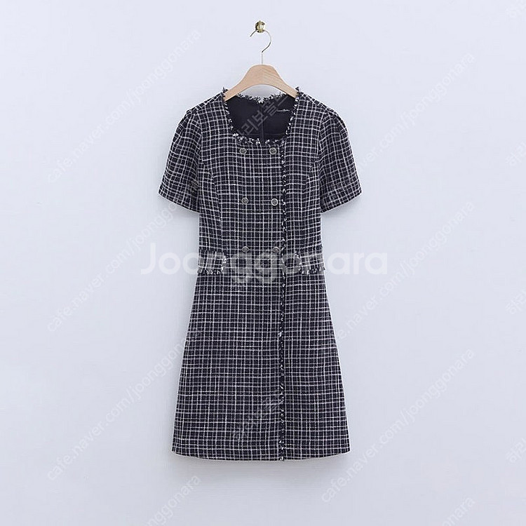 로엠 더블 트위드 원피스 블랙 M--1