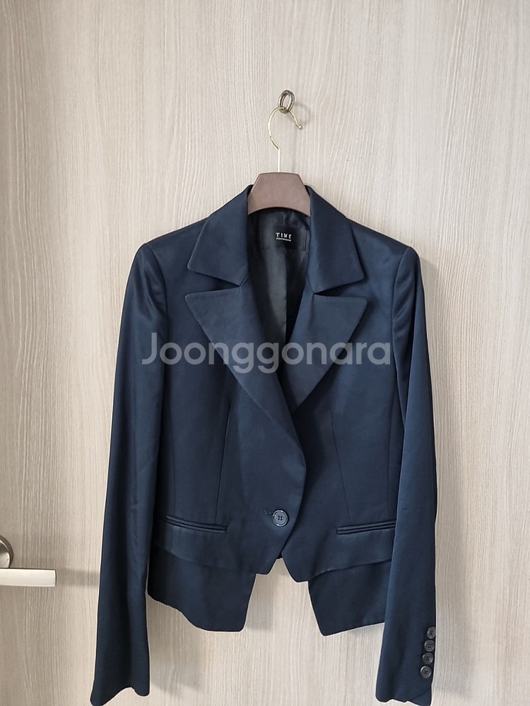 타임 블랙 숏 자켓--1