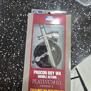 새상품) 군제 더블액션 플레티넘 에어브러쉬 0.3호 Mr. Procon Boy WA Platinum Airbrush 0.3mm 팝니다