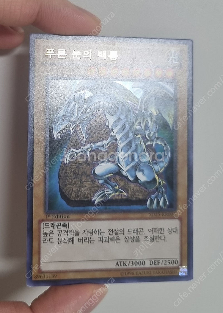 유희왕 카드 푸백 푸른눈의백룡 SD-25 1st 퍼에 ...--3